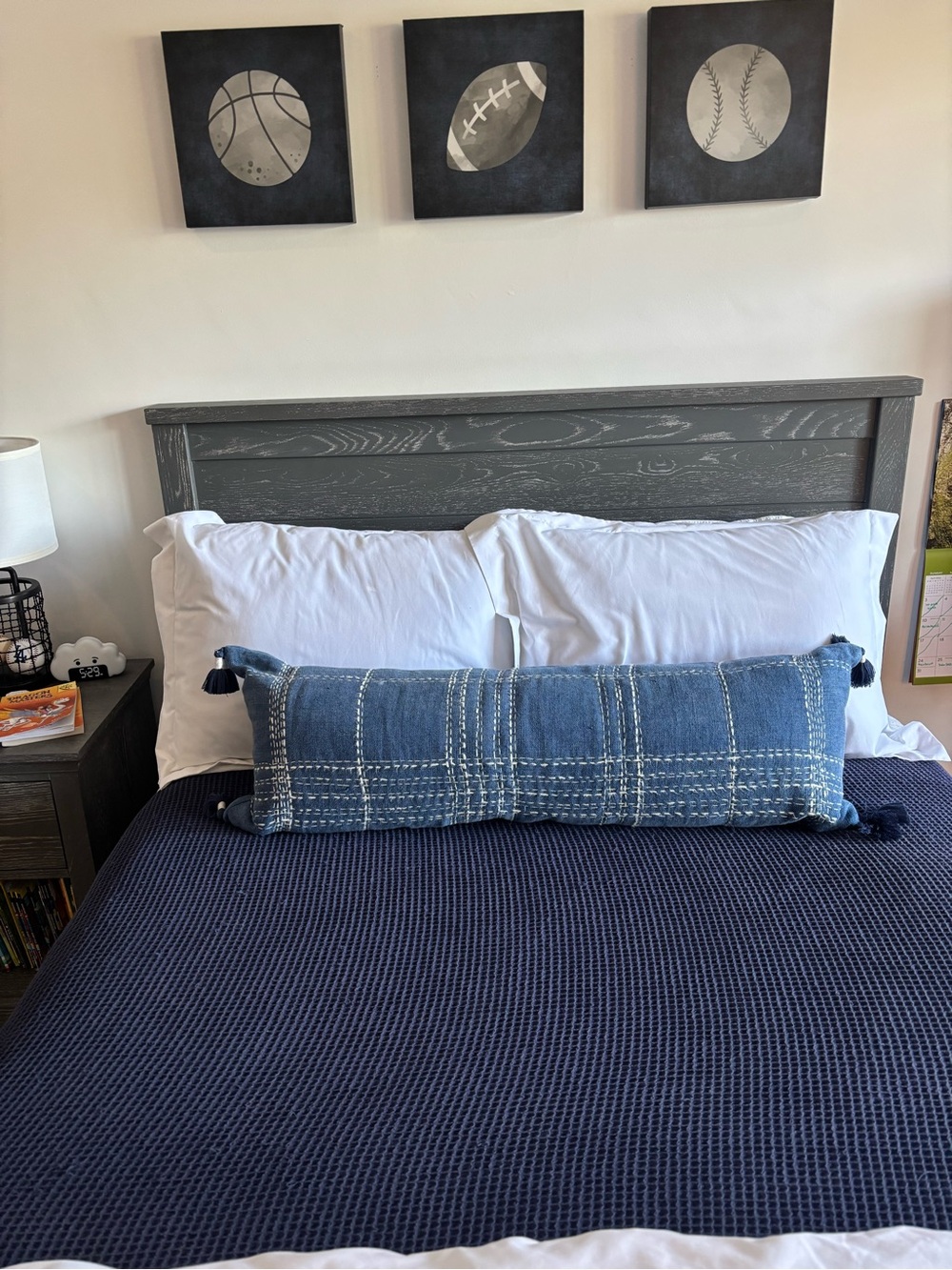 Like New Serena & Lily Blue Lumbar Pillow